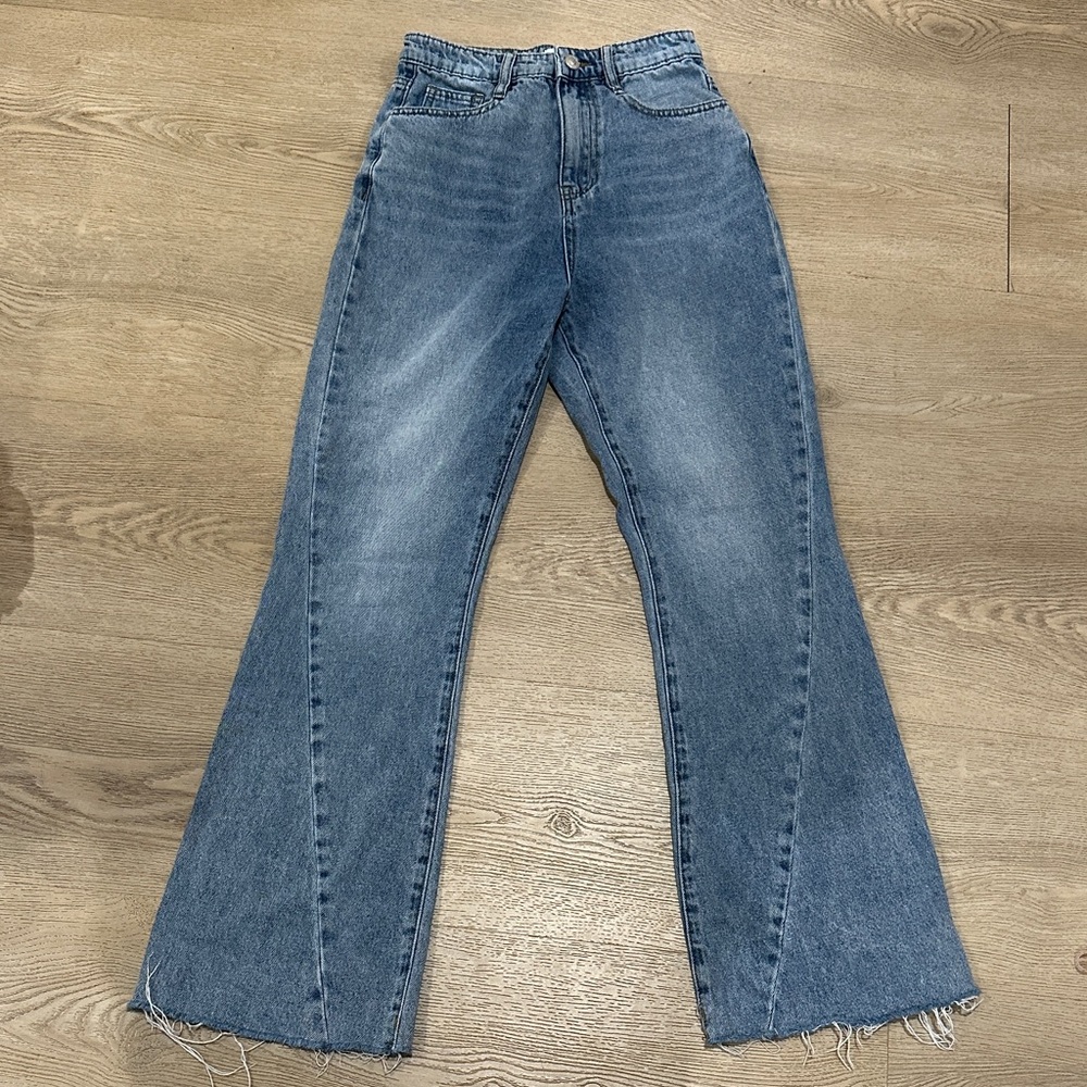 PRINCESS POLLY flare high waisted denim jeans